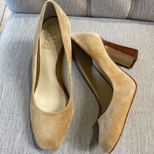 Vince Camuto Tan Suede Heels